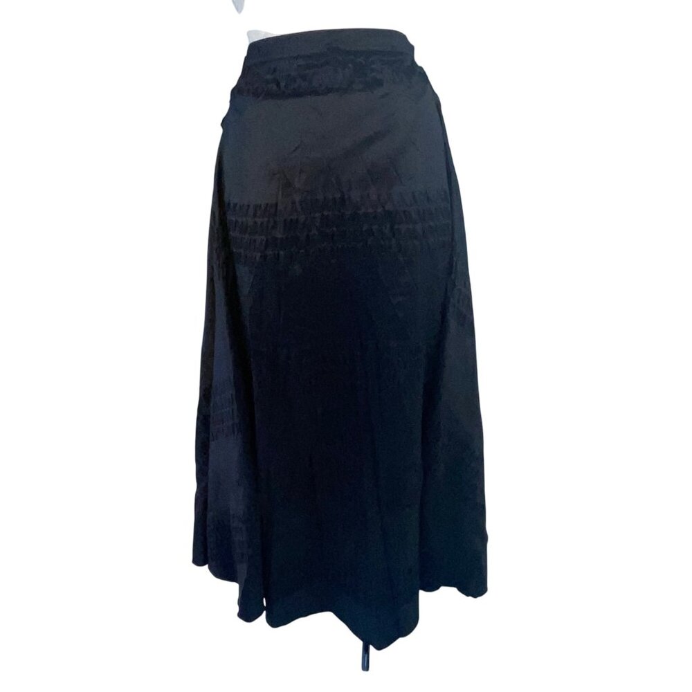 Craig Signer Couture Vintage Womens Skirt Size 6 Black Maxi Chiffon Ruffle